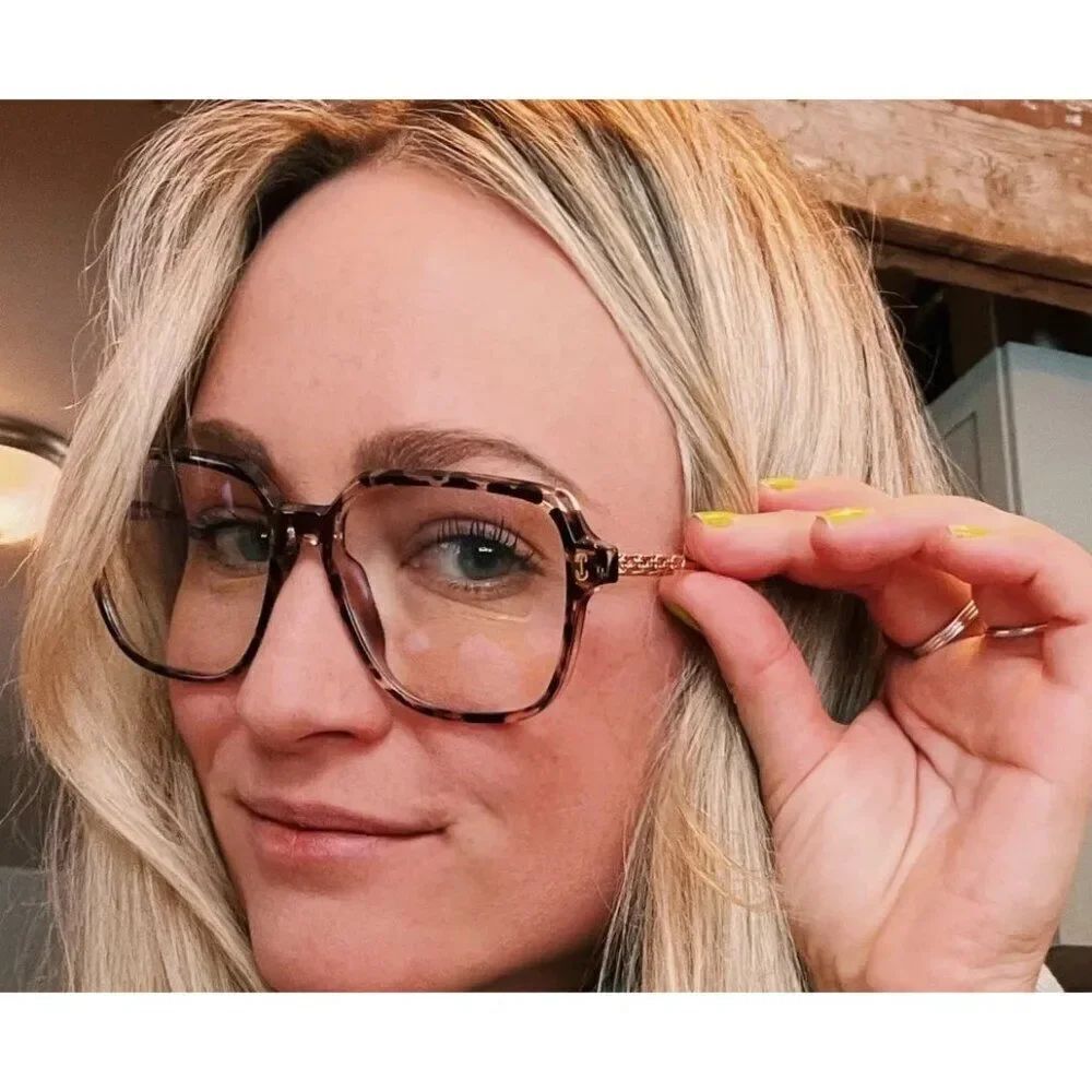 VisoOne Remy Square Optical Frame Eyeglasses 57-16-145 Cheetah Tortoise Color